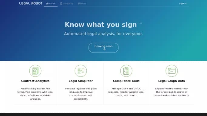 Legal Robot — платная нейросеть   в области права. Бесплатная версия с ограниченным функционалом, есть платные тарифы.
