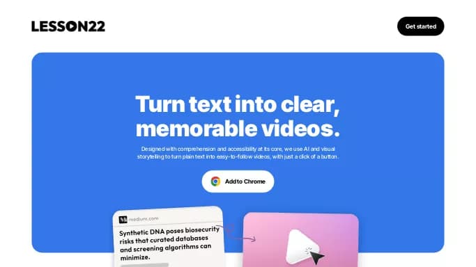 Lesson22 — бесплатная нейросеть   для создания видео. Бесплатная версия с ограниченным функционалом, есть платные тарифы.