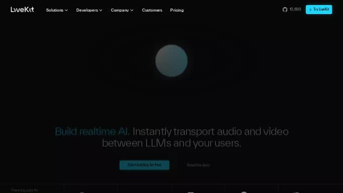 LiveKit — бесплатная нейросеть   для разработки программного обеспечения. Бесплатная версия с ограниченным функционалом, есть платные тарифы.