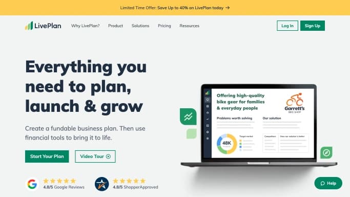 LivePlan — платная нейросеть   для маркетинга,  для работы с финансами. Бесплатная версия с ограниченным функционалом, есть платные тарифы.