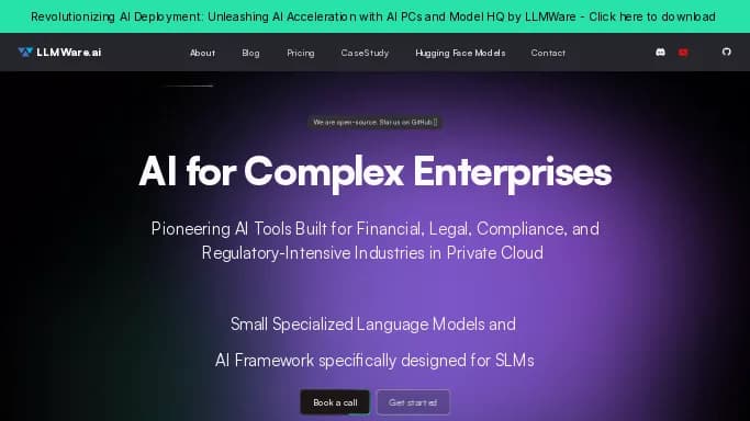 LLMWare.ai — бесплатная нейросеть  для помощи в автоматизации. Бесплатная версия с ограниченным функционалом, есть платные тарифы.