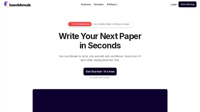 Lunchbreak AI — платная нейросеть   для написания текста. 