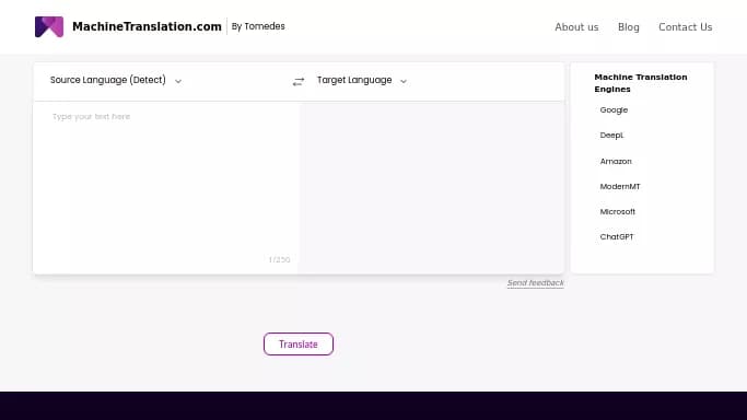 Machine Translation — бесплатная нейросеть  — полезные ИИ,  для перевода. 