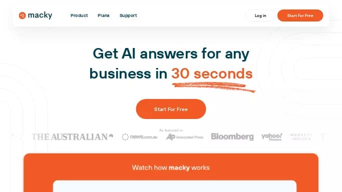 Macky — бесплатная нейросеть   для написания текста,  для маркетинга,  для помощи в образовании. Бесплатная версия с ограниченным функционалом, есть платные тарифы.