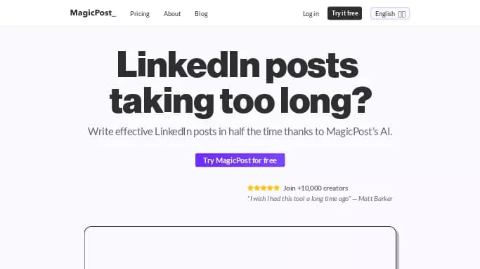 MagicPost — платная нейросеть   для SMM,  для написания текста,  для маркетинга. 