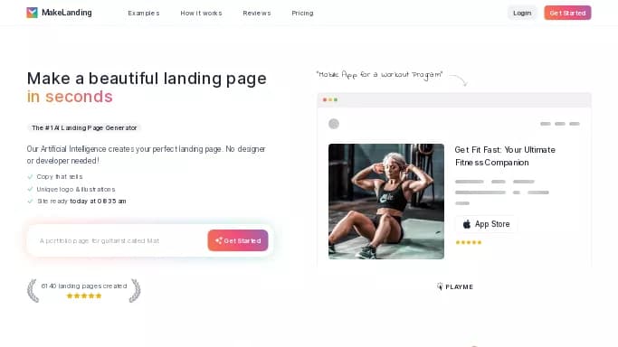 Makelanding — платная нейросеть   для дизайна. Бесплатная версия с ограниченным функционалом, есть платные тарифы.