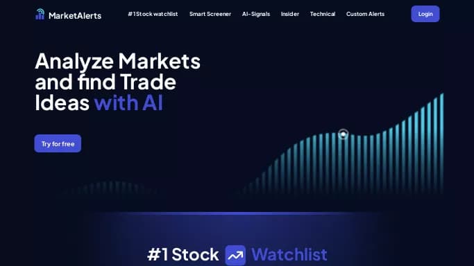 MarketAlerts.ai — бесплатная нейросеть   для работы с финансами. Бесплатная версия с ограниченным функционалом, есть платные тарифы.