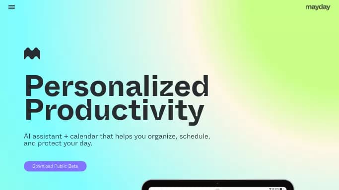 Mayday — бесплатная нейросеть   для повышения продуктивности. 