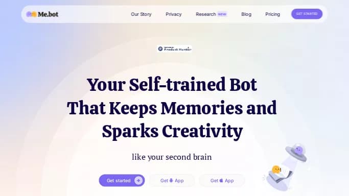 Me.bot — бесплатная нейросеть   для повышения продуктивности, для помощи в автоматизации. Бесплатная версия с ограниченным функционалом, есть платные тарифы.