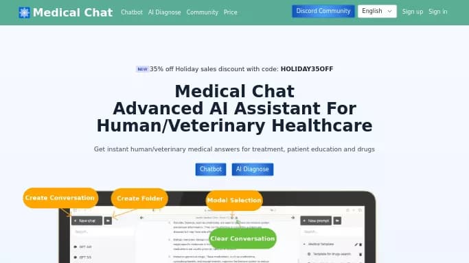Medical Chat — бесплатная нейросеть   в медицине. 