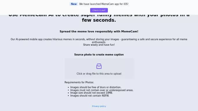 MemeCam AI — бесплатная нейросеть   для развлечений,  для редактирования изображений. 