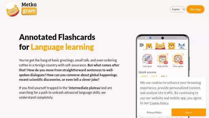 Metkagram — бесплатная нейросеть   для помощи в образовании,  в области памяти. Бесплатная версия с ограниченным функционалом, есть платные тарифы.
