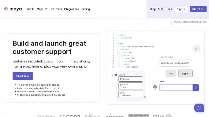 Meya — платная нейросеть   для маркетинга. Бесплатная версия с ограниченным функционалом, есть платные тарифы.
