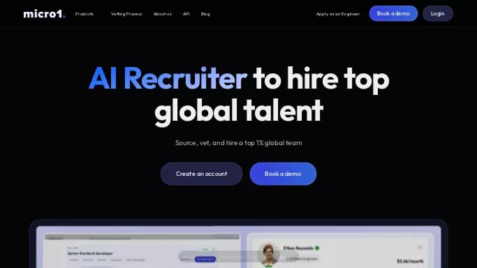micro1 — бесплатная нейросеть   помогающие в управлении персоналом,  для маркетинга. Бесплатная версия с ограниченным функционалом, есть платные тарифы.