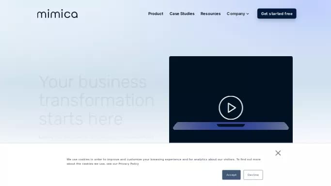Mimica — платная нейросеть  для помощи в автоматизации,  для маркетинга,  помогающие в управлении персоналом. 
