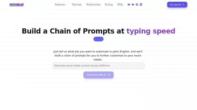Chain of Prompts Builder — платная нейросеть   для генерации промптов. Бесплатная версия с ограниченным функционалом, есть платные тарифы.