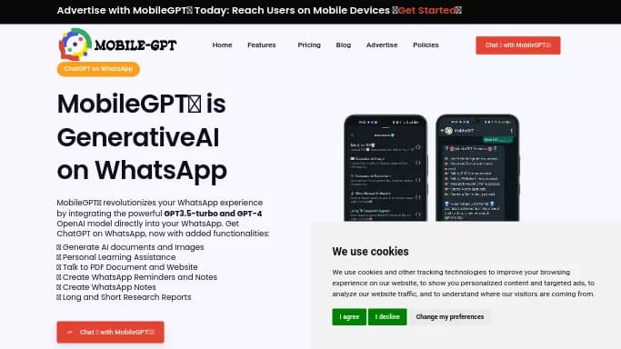 Mobile GPT — платная нейросеть   для повышения продуктивности. Бесплатная версия с ограниченным функционалом, есть платные тарифы.