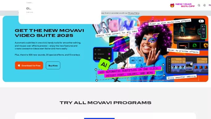 Movavi — платная нейросеть   для редактирования видео. 