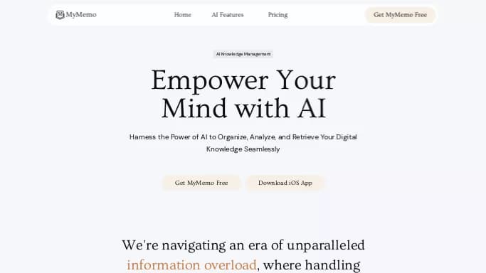 MyMemo — бесплатная нейросеть   для помощи в образовании,  в области памяти,  для повышения продуктивности. Бесплатная версия с ограниченным функционалом, есть платные тарифы.