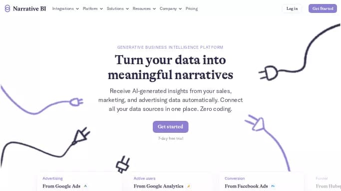 Narrative BI — бесплатная нейросеть   для написания текста. Бесплатная версия с ограниченным функционалом, есть платные тарифы.