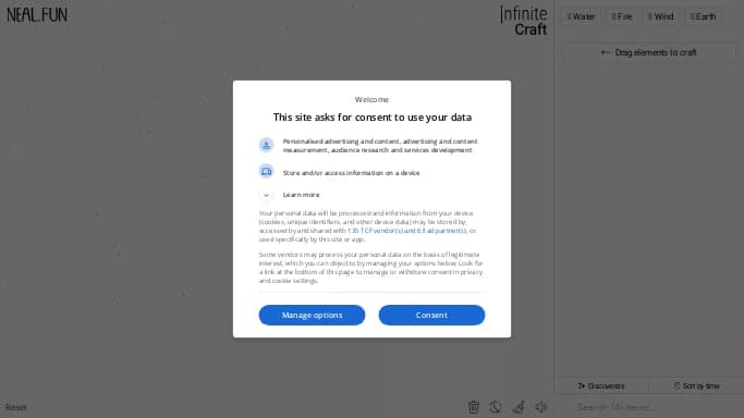 Infinite Craft By Neal — бесплатная нейросеть   в играх. 