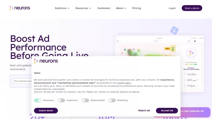 Neurons AI — платная нейросеть   для маркетинга,  для научно-исследовательской деятельности. Бесплатная версия с ограниченным функционалом, есть платные тарифы.