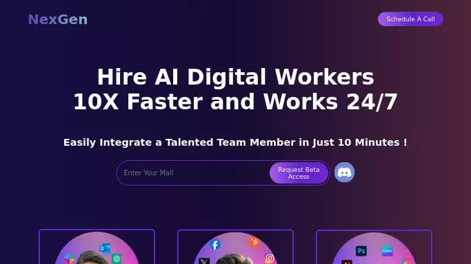 NexGenTeam — бесплатная нейросеть  undefined,  помогающие в управлении персоналом. 