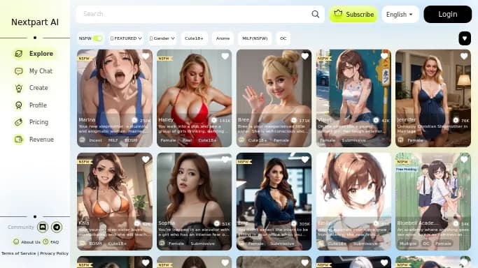 Nextpart AI — бесплатная нейросеть   для раздевания девушек (18+). Бесплатная версия с ограниченным функционалом, есть платные тарифы.