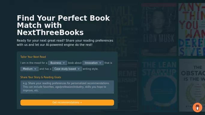 NextThreeBooks — бесплатная нейросеть   для повышения продуктивности. 