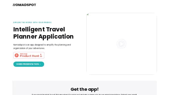 Nomadspot — бесплатная нейросеть   для путешествий. 