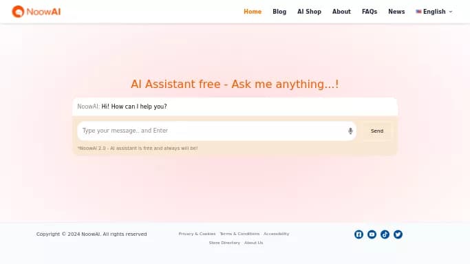 NoowAI — бесплатная нейросеть   для повышения продуктивности, для помощи в автоматизации,  — чат-бот. 