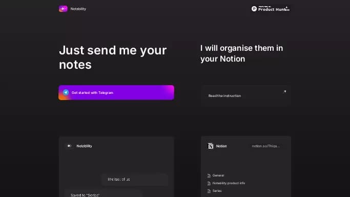 Notability.ai — бесплатная нейросеть   для повышения продуктивности, для помощи в автоматизации. 