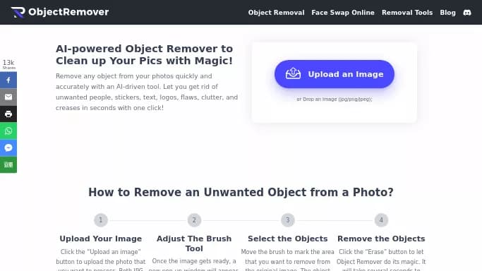 Object Remover — бесплатная нейросеть   для редактирования изображений. 