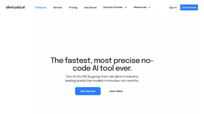Obviously AI — бесплатная нейросеть   для анализа данных,  для no Code/Low Code разработки. Бесплатная версия с ограниченным функционалом, есть платные тарифы.