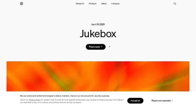 Jukebox — платная нейросеть   для создания музыки. 