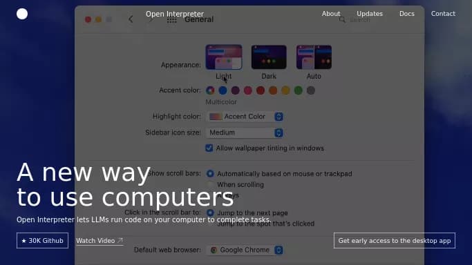 Open Interpreter — бесплатная нейросеть  , автономные ИИ (AGI),  для разработки программного обеспечения,  Open Source. 