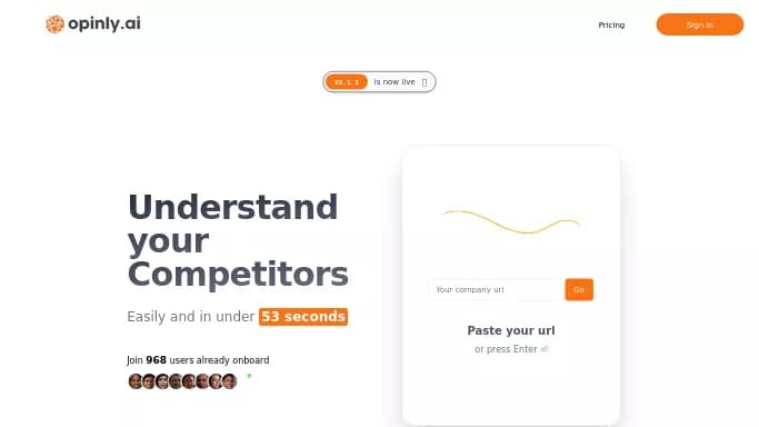 Opinly.ai — бесплатная нейросеть   для маркетинга. Бесплатная версия с ограниченным функционалом, есть платные тарифы.