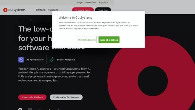 OutSystems — платная нейросеть   для no Code/Low Code разработки,  для маркетинга,  для разработки программного обеспечения. 