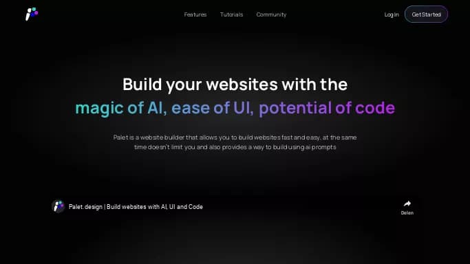 Palet — бесплатная нейросеть   для no Code/Low Code разработки. 