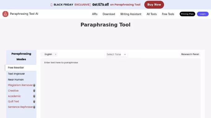 Paraphrasing Tool — бесплатная нейросеть   для помощи в образовании,  для копирайтинга. Бесплатная версия с ограниченным функционалом, есть платные тарифы.