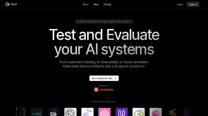 Parea AI — платная нейросеть   для разработки программного обеспечения. 