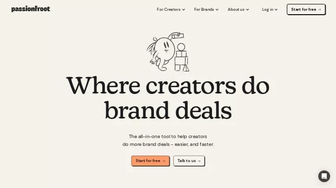 Passionfroot Discovery — платная нейросеть   для маркетинга. 