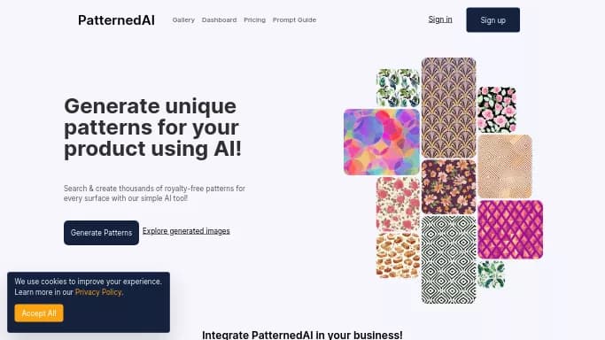 PatternAI — бесплатная нейросеть   для создания изображений. Бесплатная версия с ограниченным функционалом, есть платные тарифы.