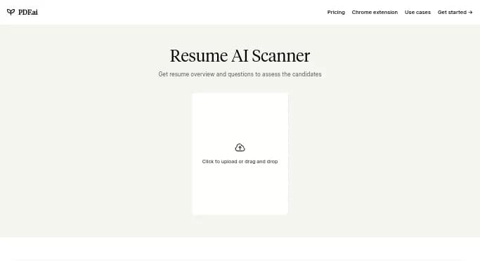 Resume Scanner — бесплатная нейросеть  , расширения ChatGPT,  помогающие в управлении персоналом,  для повышения продуктивности. 