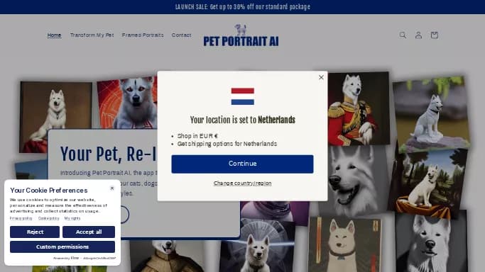 Pet Portrait AI — платная нейросеть   для редактирования изображений. Бесплатная версия с ограниченным функционалом, есть платные тарифы.