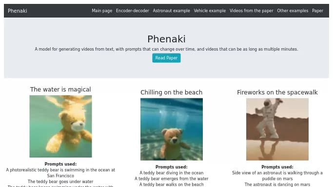 Phenaki — бесплатная нейросеть   для создания видео. 