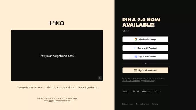 Pika 1.5 — бесплатная нейросеть   для создания видео. Бесплатная версия с ограниченным функционалом, есть платные тарифы.