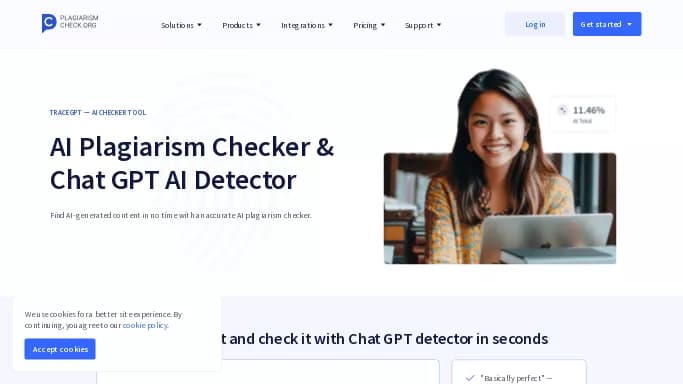 AI Plagiarism Checker — платная нейросеть   для написания текста. Бесплатная версия с ограниченным функционалом, есть платные тарифы.