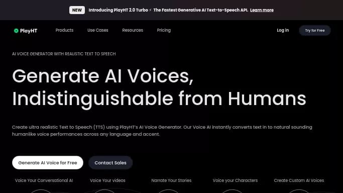 Play HT — бесплатная нейросеть   для создания голоса. Бесплатная версия с ограниченным функционалом, есть платные тарифы.