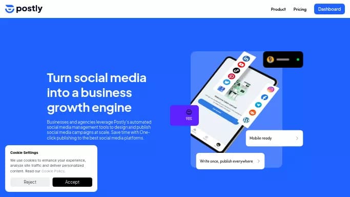 Postly — бесплатная нейросеть   для SMM. Бесплатная версия с ограниченным функционалом, есть платные тарифы.